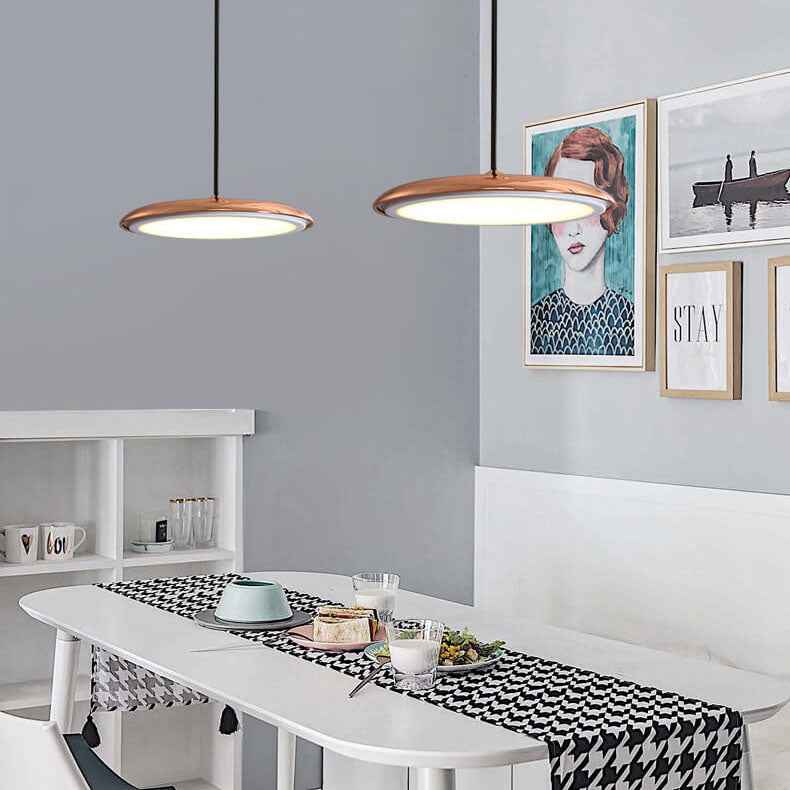 Nordic Macaron UFO Metal LED Pendant Light