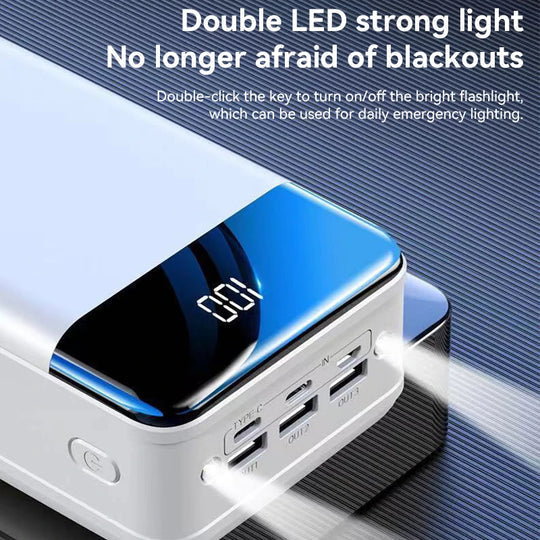Velindra - 50000mAh Powerbank with High Capacity and Fast Charging for Phone, Tablet, and Laptop