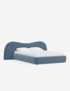 Clara Platform Bed | Extended Headboard, Bespoke Upholstery