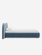 Clara Platform Bed | Extended Headboard, Bespoke Upholstery