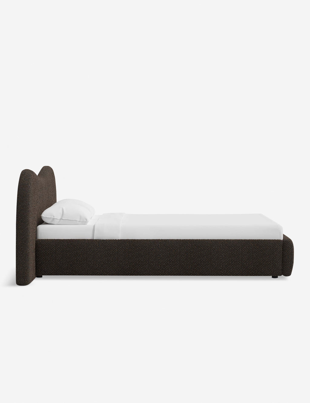 Clara Platform Bed | Extended Headboard, Bespoke Upholstery