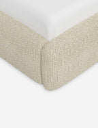 Clara Platform Bed | Extended Headboard, Bespoke Upholstery