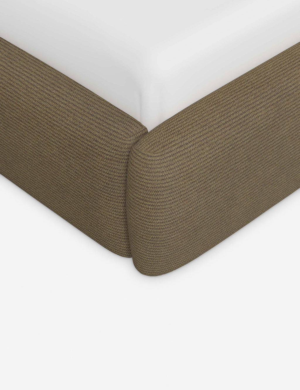 Clara Platform Bed | Extended Headboard, Bespoke Upholstery