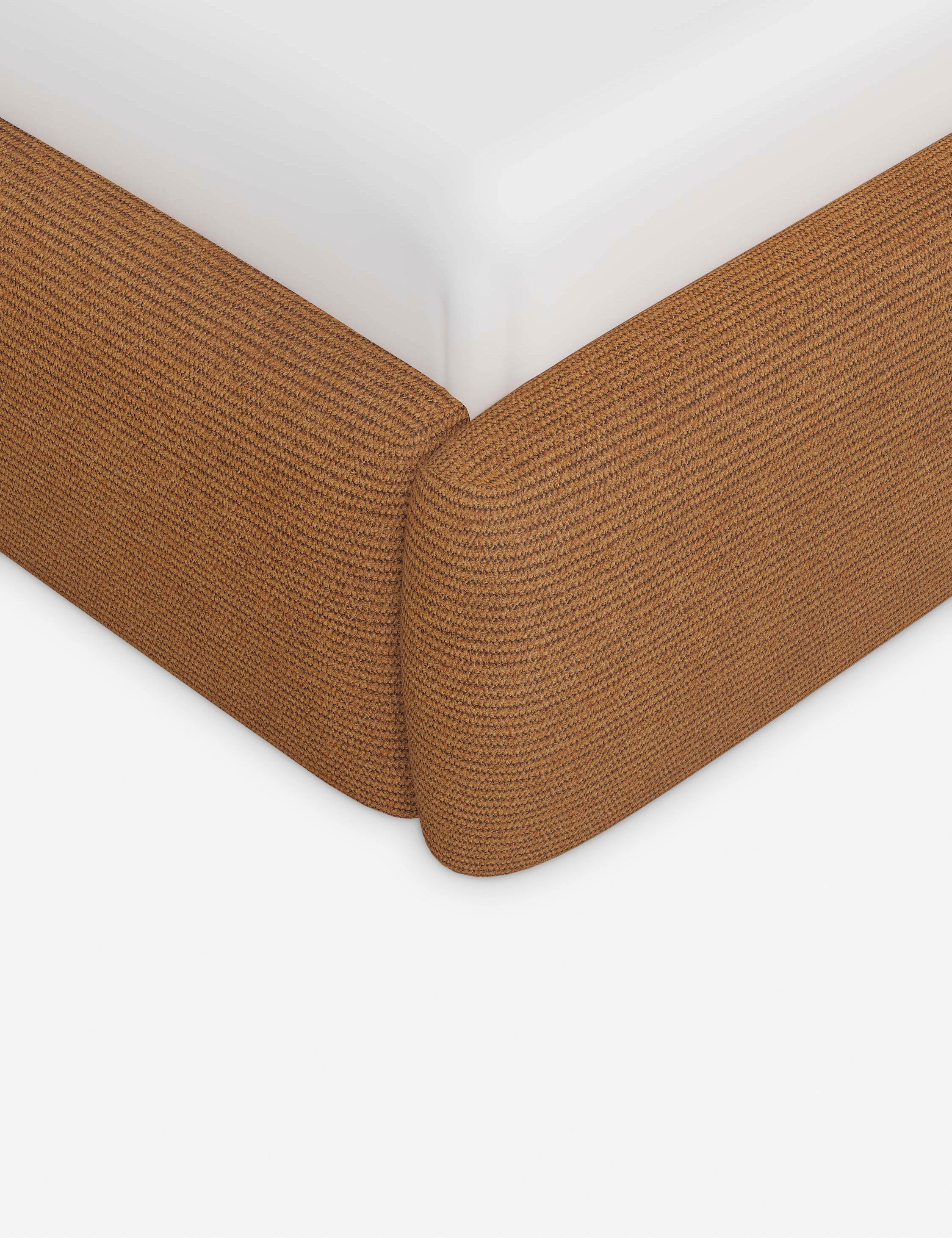 Clara Platform Bed | Extended Headboard, Bespoke Upholstery