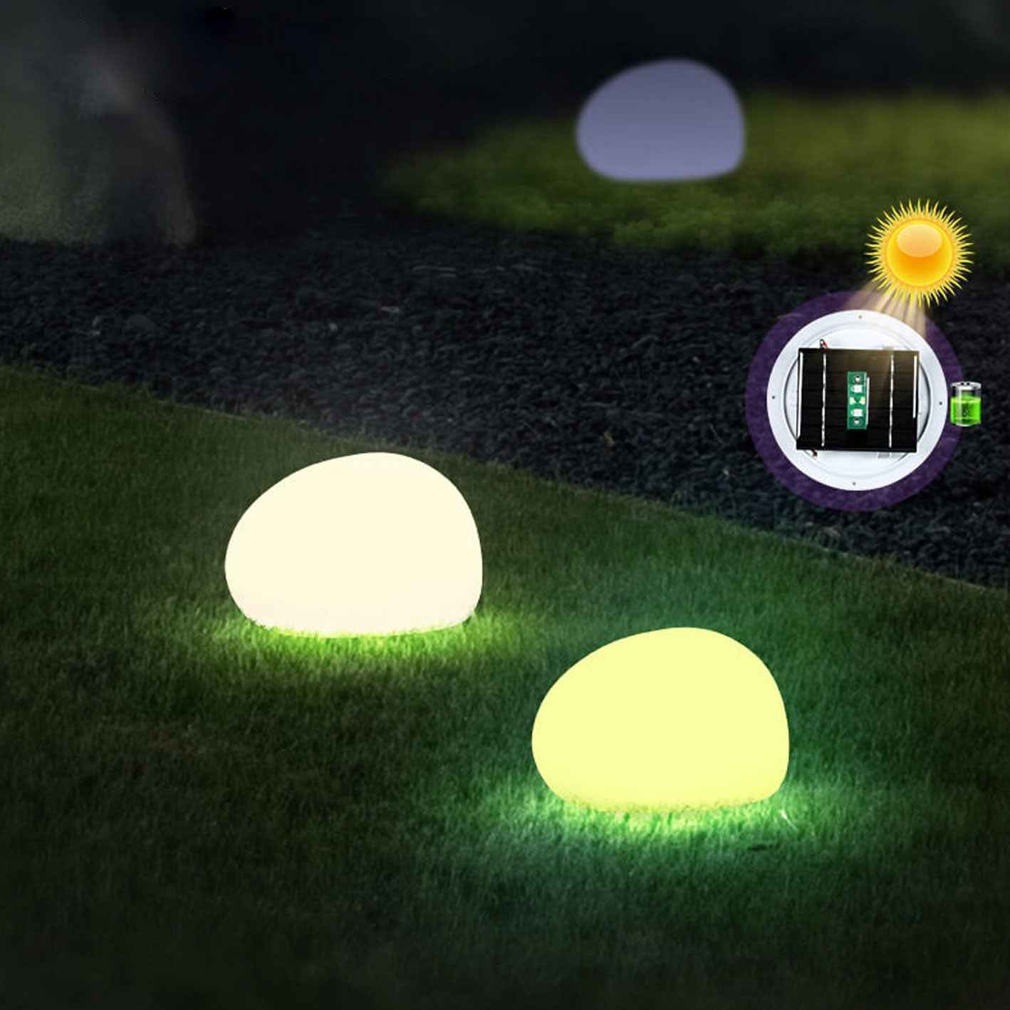 Waterproof Solar-Powered PE Spherical LED Outdoor Lawn Light