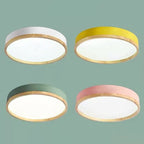 Elegant Round Acrylic LED Flush Mount Ceiling Light - Macaron Style