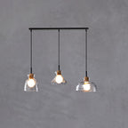 Nordic Rippled Glass and Wood LED Pendant Light | 1-Light
