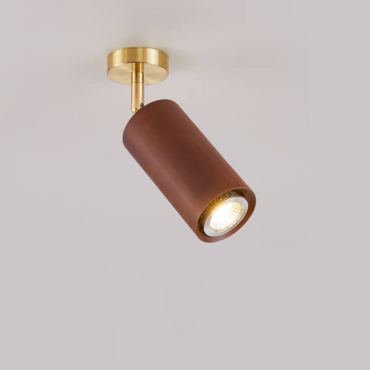Nordic Minimalist Walnut Wood Linear Track LED Ceiling Light - Available in 1, 2, 3, or 4 Lights