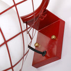 Contemporary Art Deco Kids' Iron and Glass Basketball Hoop Wall Sconce Lamp - 1-Light Design for Bedroom