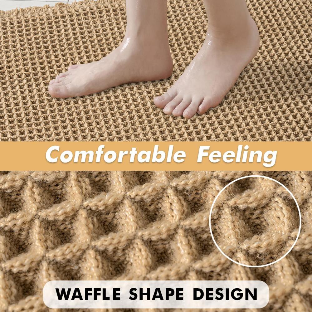 AquaLux Bath Mat | Waffle Texture, Superior Absorption