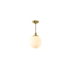 Scandinavian Minimalist White Orb Single Pendant Light