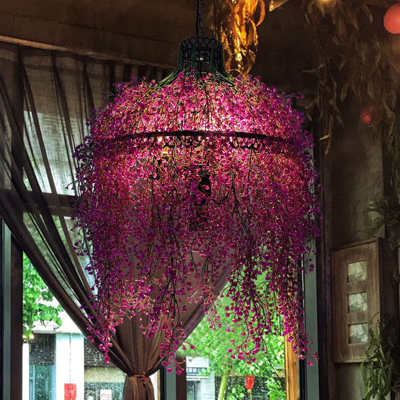 Artistic 3-Light Chandelier with Plant Vine Design