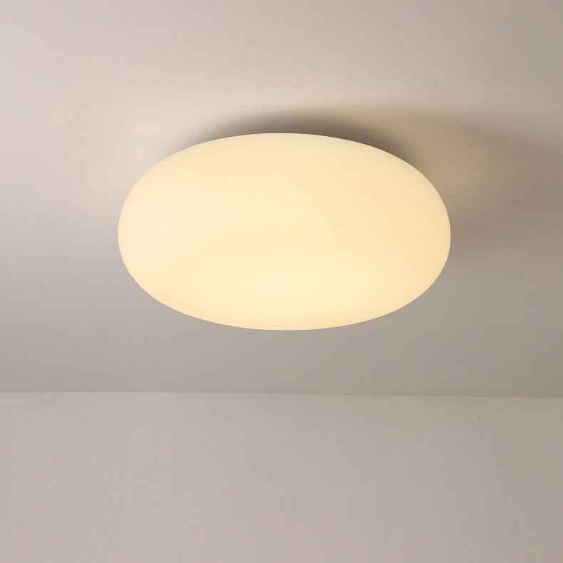 Contemporary Oval Iron PE LED Flush Mount Ceiling Light for Bedroom