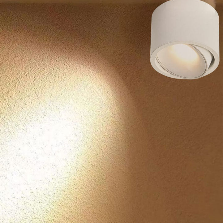 Contemporary Adjustable Round LED Flush Mount Ceiling Spotlight