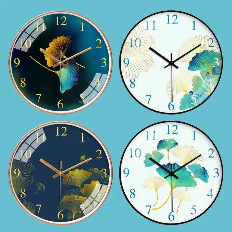 Fiora Wall Clock | Elegant Floral Design, Silent Quartz Mechanism