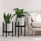 Bela Adjustable Metal Plant Stand | Rust-Resistant, Dual Height