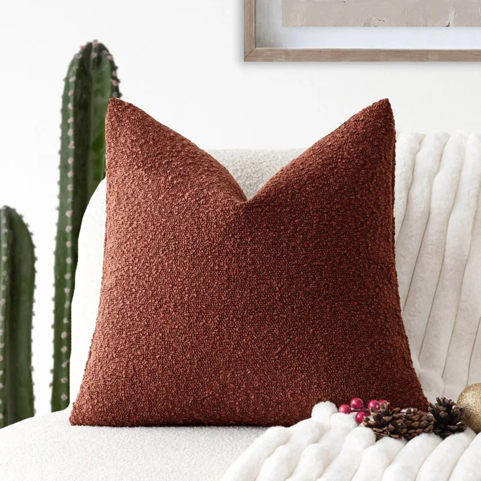 Bela Bouclé Kussenhoes | Elegant Design, 45x45 cm