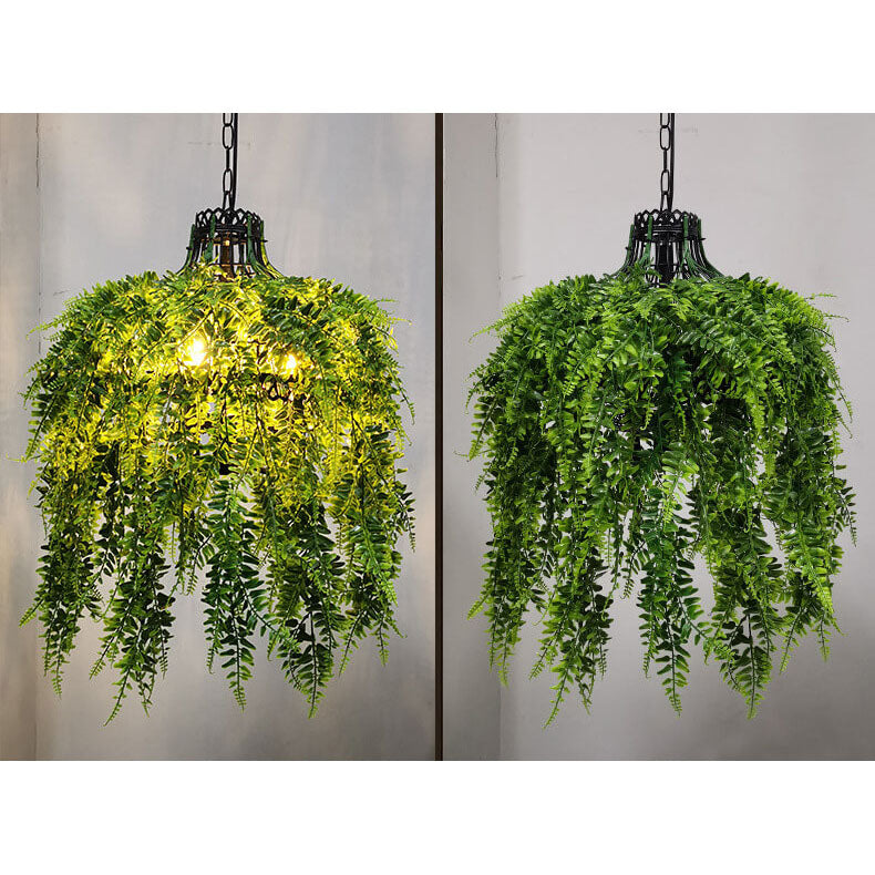 Artistic 3-Light Chandelier with Plant Vine Design