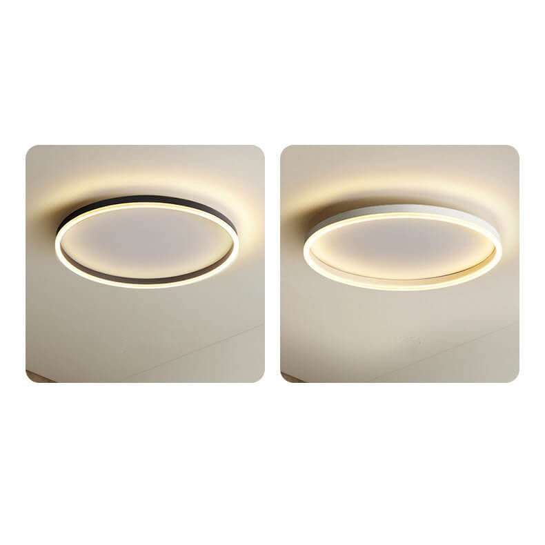 Nordic Minimalist Circular LED Flush Mount Ceiling Light with Iron and Acrylic Design