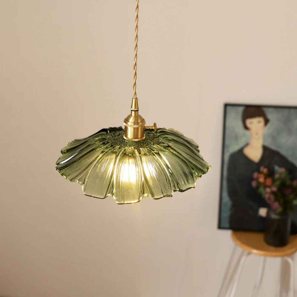 Bela Glass Pendant Light | Flower Shape, Adjustable Length 150 cm