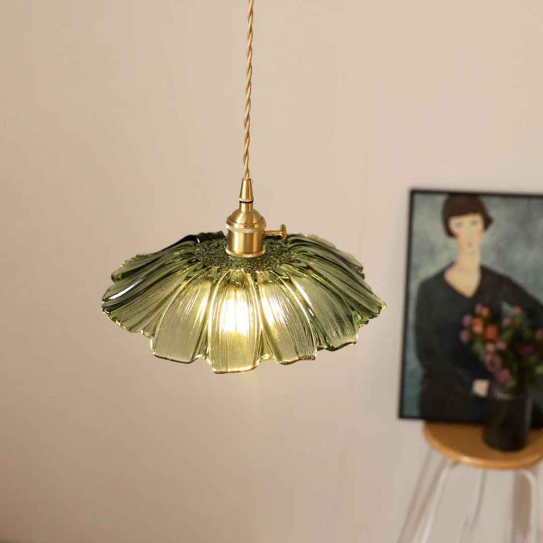 Bela Glass Pendant Light | Flower Shape, Adjustable Length 150 cm
