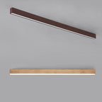 Contemporary Wood Grain Aluminum LED Flush Mount Ceiling Light