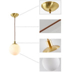 Scandinavian Minimalist White Orb Single Pendant Light