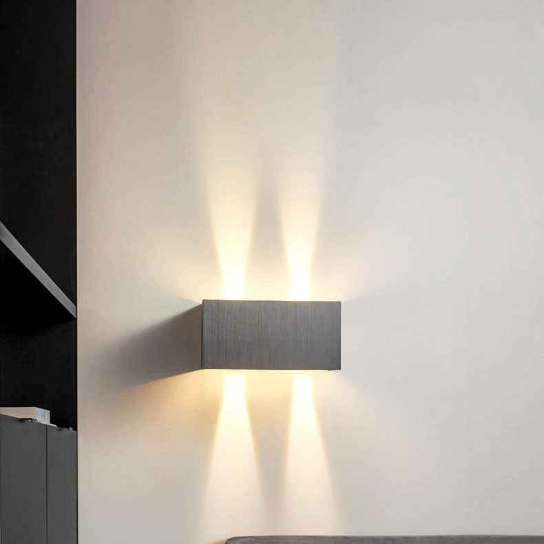 Adjustable Square Flat LED Wall Sconce Lamp in Nordic Minimalist Aluminum Design