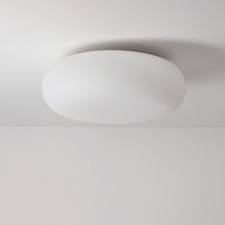 Contemporary Oval Iron PE LED Flush Mount Ceiling Light for Bedroom