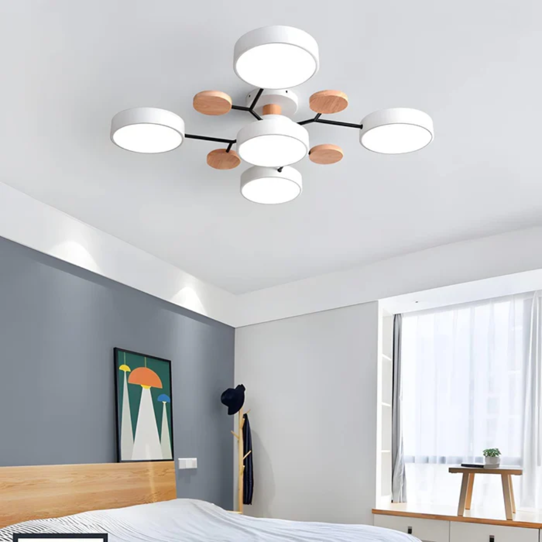Cirno LED Plafondlamp | Modern Design met Houten Accenten