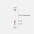 Nordic Macaron Cylinder Aluminum LED Pendant Light - 1-Light Design