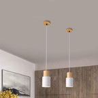 Nordic Macaron Cylinder Aluminum LED Pendant Light - 1-Light Design