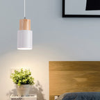 Nordic Macaron Cylinder Aluminum LED Pendant Light - 1-Light Design