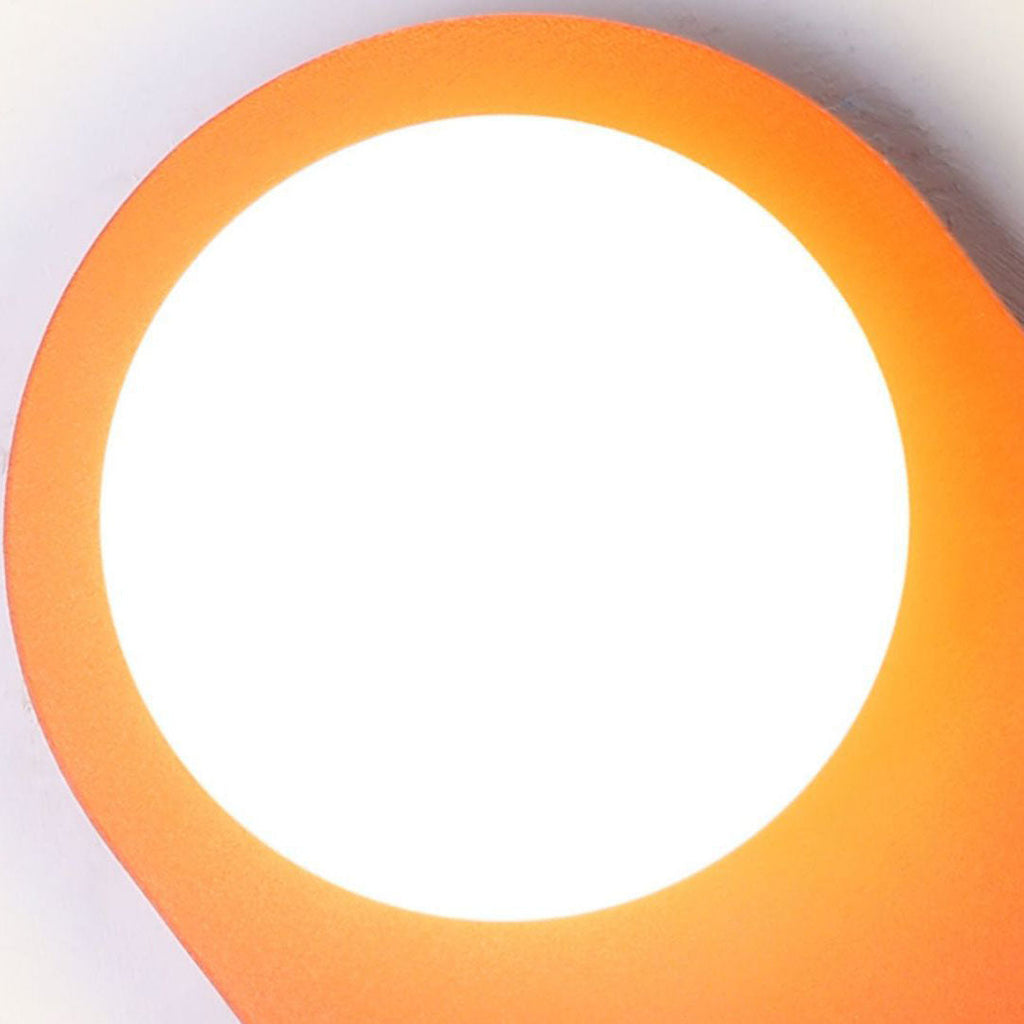 Nordic Minimalist Glass Orange Ring 1-Light Wall Sconce