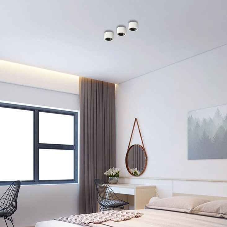 Contemporary Adjustable Round LED Flush Mount Ceiling Spotlight