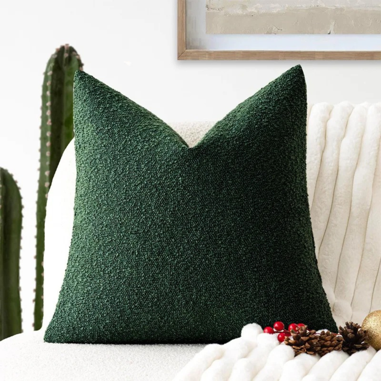 Bela Bouclé Kussenhoes | Elegant Design, 45x45 cm