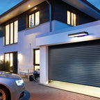 Contemporary Minimalist Rectangular Flat LED Outdoor Wall Sconce with Sensor - Waterproof