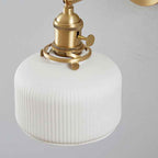 Contemporary Minimalist Striped Ceramic Wall Sconce Lamp with 1 Light