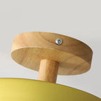 Bela LED Plafondlamp | Hout, Compact Ontwerp 18cm