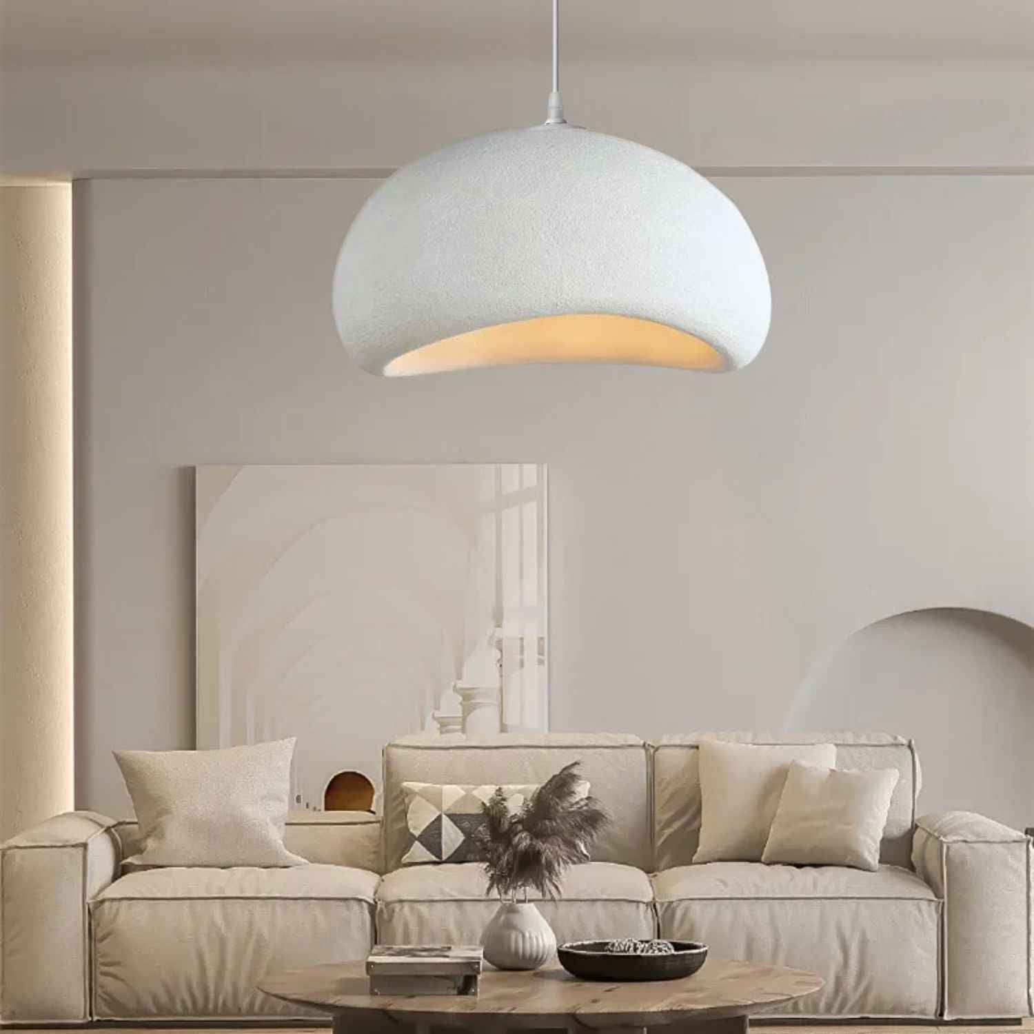 Serenity – Cream Wabi Sabi Ceiling Lamp 80cm