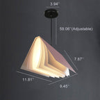 Flying Book 1-Light Metal and PVC Pendant Lamp