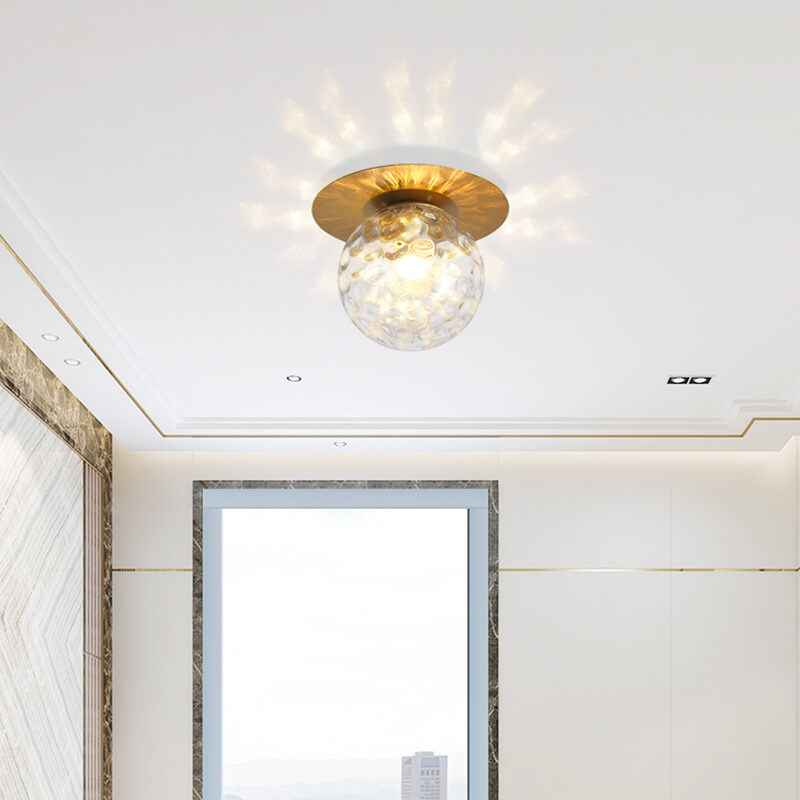 Contemporary Globe 1-Light Semi-Flush Mount Fixture