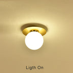 Contemporary Globe 1-Light Semi-Flush Mount Fixture