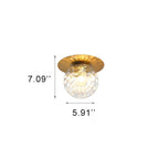 Contemporary Globe 1-Light Semi-Flush Mount Fixture