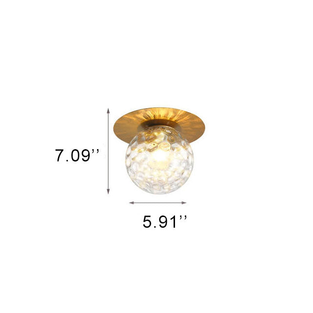 Contemporary Globe 1-Light Semi-Flush Mount Fixture