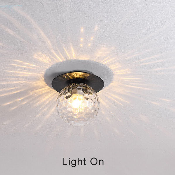 Contemporary Globe 1-Light Semi-Flush Mount Fixture