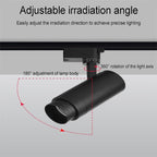 Contemporary Adjustable Dimmable Tubular Track Lighting - 3/4/5 Light LED Flush Mount Spotlight for Living Room