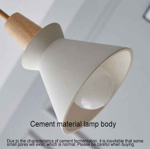 Minimalist Nordic White Cement Tapered Pendant Light - 1-Light