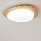 Modern Scandinavian Pebble-Shaped Iron and Acrylic LED Flush Mount Ceiling Light for Bedrooms