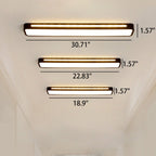 Scandinavian Minimalist Long LED Flush Mount Ceiling Fixture